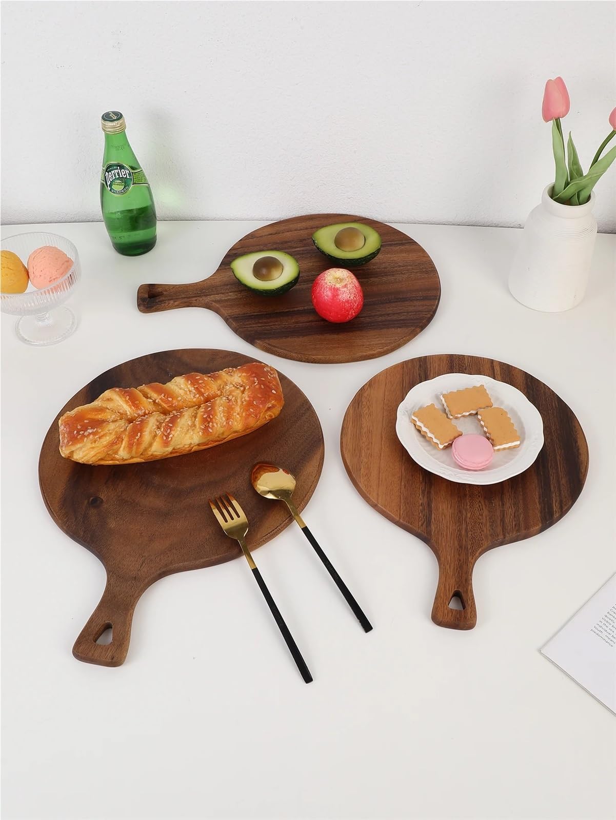 KäSeplatte 1 PC-Holzschneidebrett for die Zubereitung und for Servieren von Mahlzeiten in der Küche. Holz for Servieren von Pizza, Käse, Wurstwaren und Schneidebrett FüR Gekochte Speisen(S)