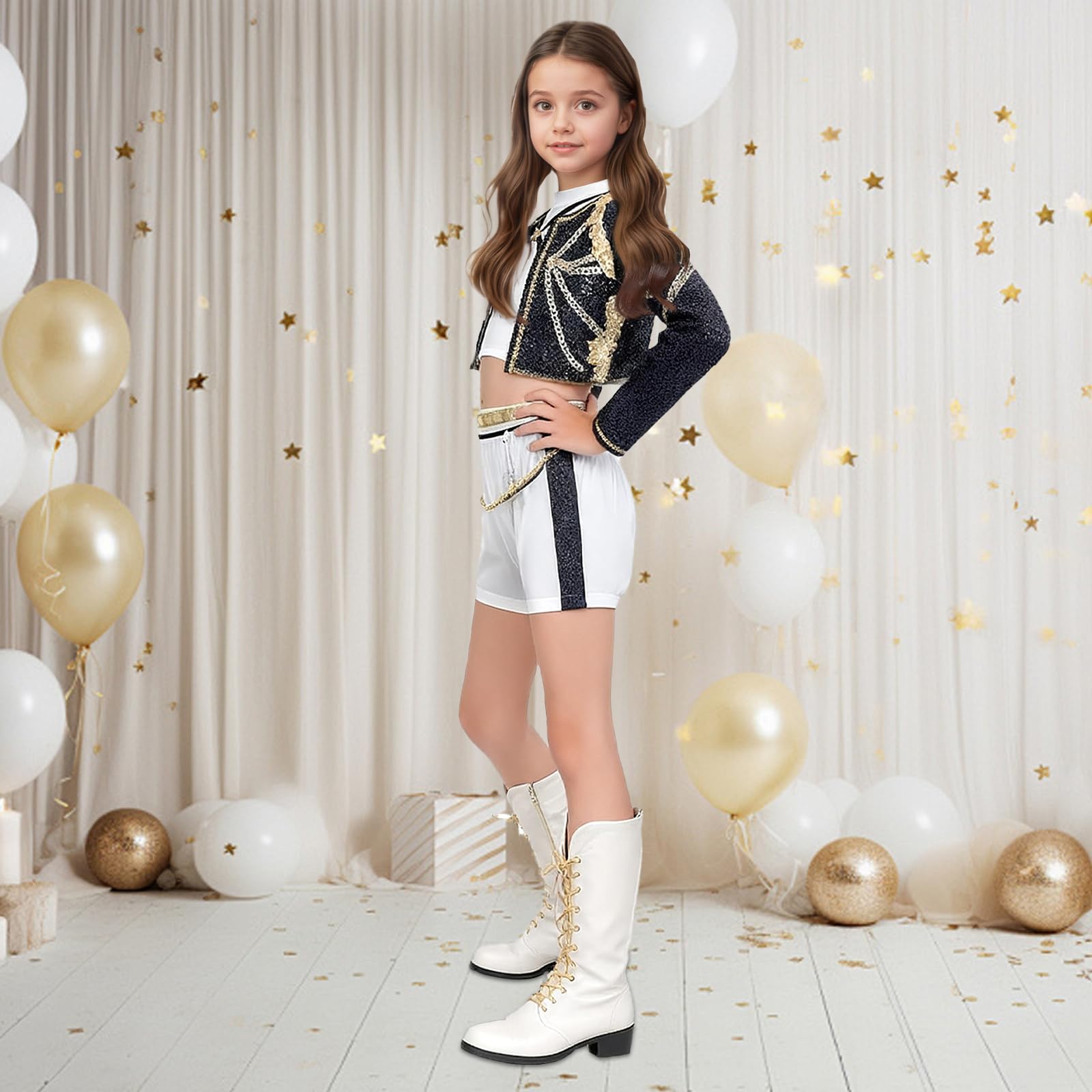 DAZZTIME Costume Cosplay per Bambini,Costume Halloween Bambino,Set Costume Halloween per Bambina,Cosplay Party Halloween,per Arnevali,Carnevali e Feste a Tema
