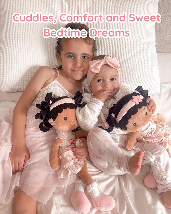 LeyaDoll Soft Baby Doll Toys (16''), My First Baby Rag Doll for 1 Year-Old Girl Birthday Gift, Christmas Plush Toys Gift for Toddler Kids Infants-Princess Petal by LeyaDoll - Used condition - US$29.32