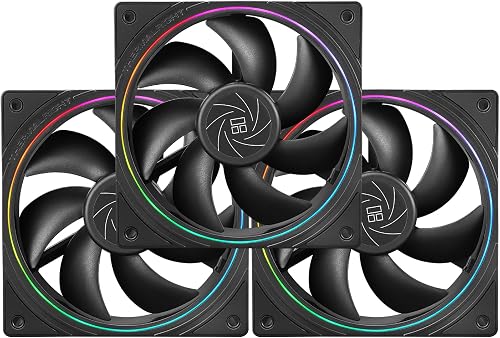 Thermalright TL-S12 X3 - Ventilador para CPU (120 mm, 4 pines, PWM, silencioso, inferior a 23,2 dB(A) para carcasa, refrigerador de líquidos y enfriador de aire, ventilador silencioso para PC