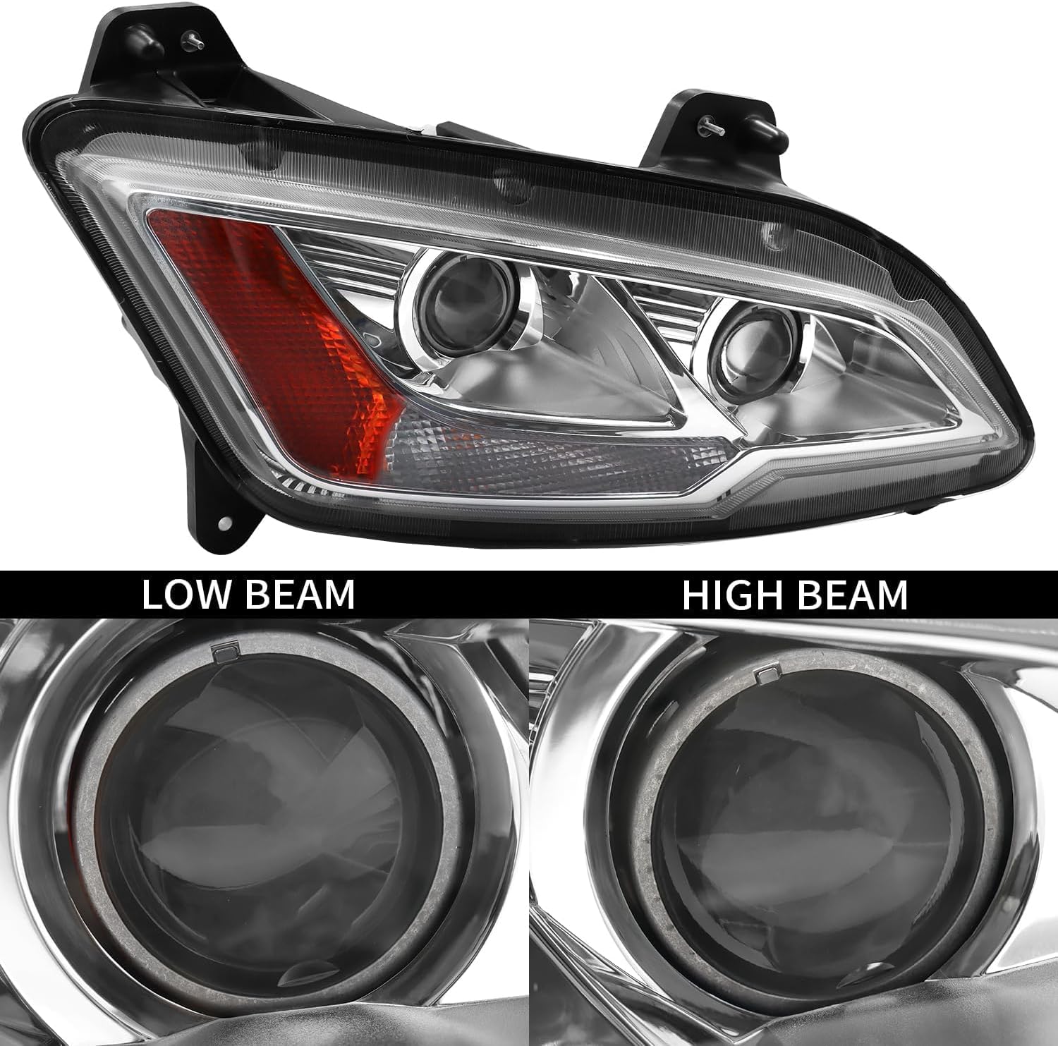 Halogen Headlights Pair Fit for 2022 2023 2024 2025 Peterbilt 579 Headlamps Driver and Passenger Side