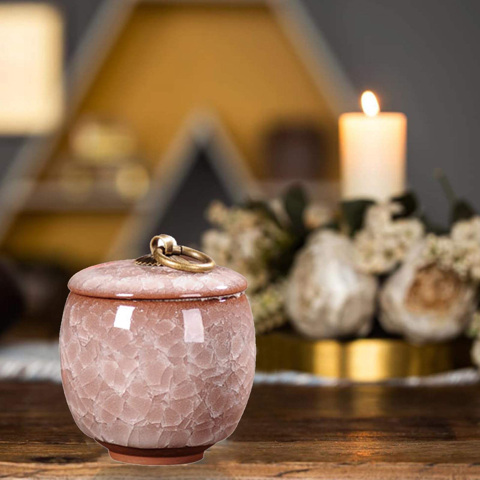 Piccole urne per ceneri umane, mini urna commemorativa in ceramica, contiene 14 cm cubici di cenere, per ceneri umane o di animali domestici, bellissime mini urna funebre da condividere con squisita
