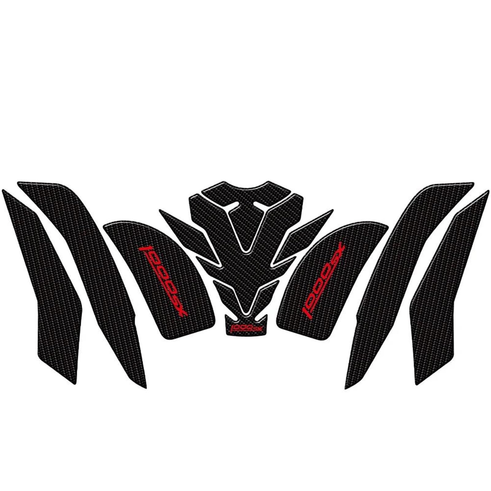 Jtwmty Color1 Motorcycle Fuel Tank Side Stickers Decals Fishbone Motorbike Sticker For Kawasaki For Z1000sx 2020 Bike Tank Film(Color1)