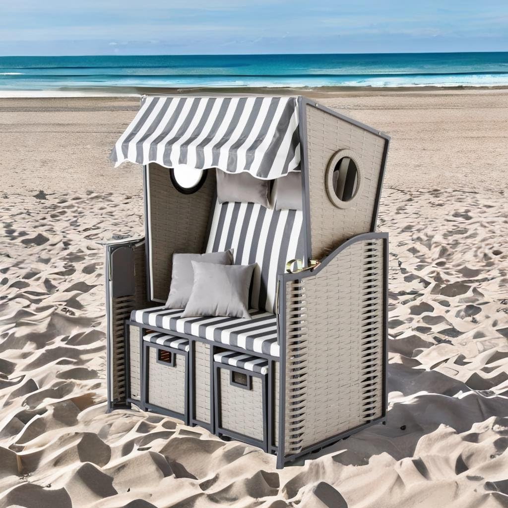 Strandkorb mit Bullauge