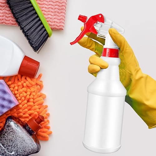 Miniatura 7 de Rtteri 24 botellas de plástico de 16 onzas para soluciones de limpieza, botellas de pulverización a granel vacías y reutilizables a prueba de fugas