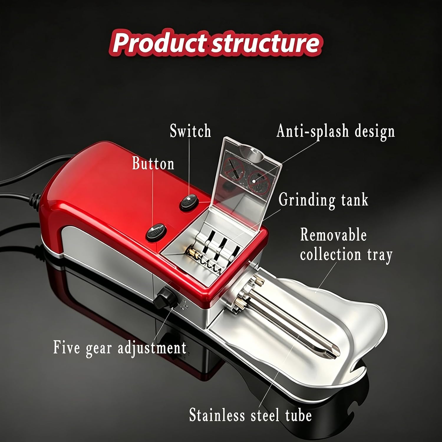 Small Handmade Cigarette Rolling Machine, Fully Automatic Electric Cigarette Rolling Machine with 5.5/6.5/8.0MM, 5 Levels of Tightness Adjustment, for Father, Husband