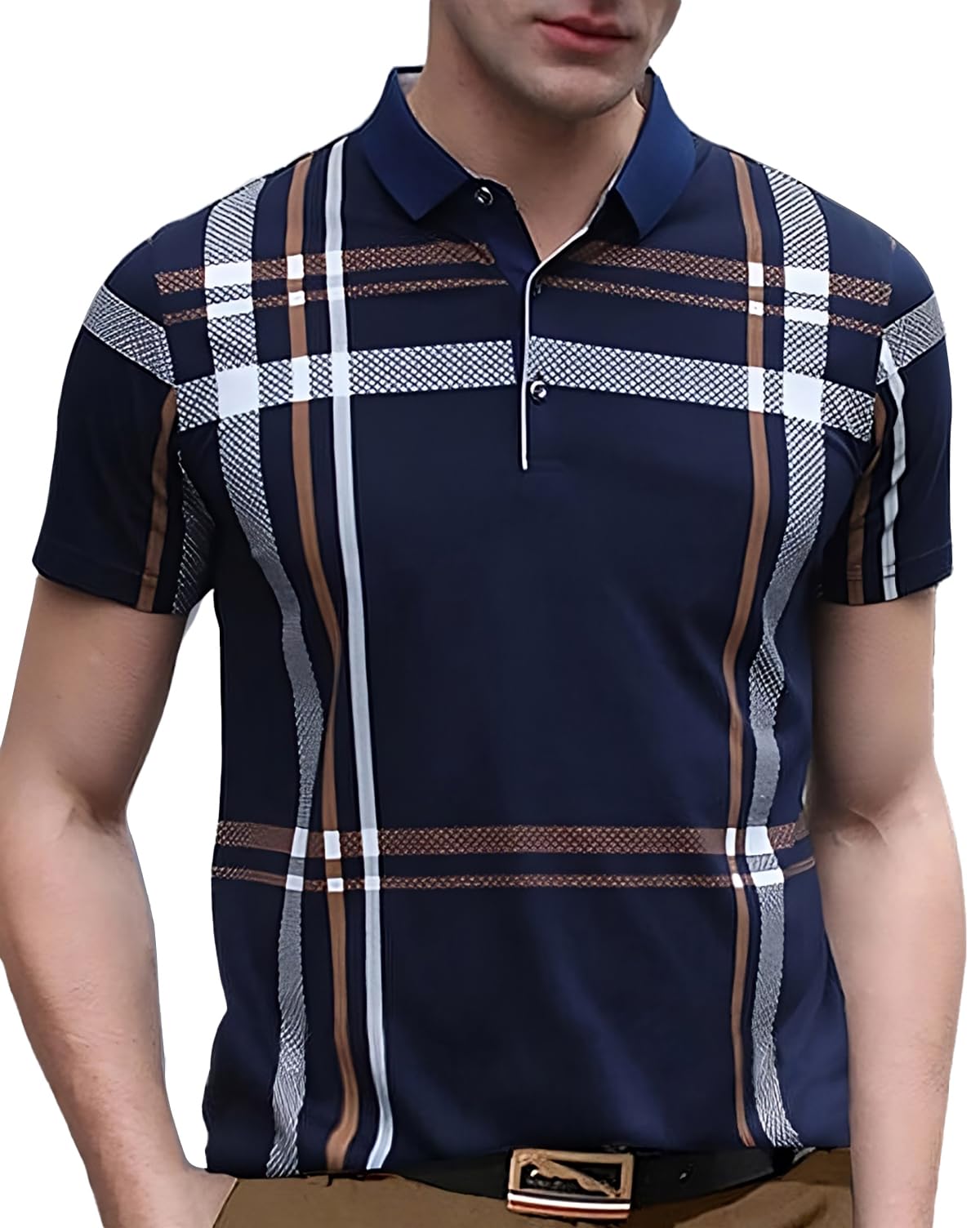 AUSK Mens Polo Colorblock Regular Fit T Shirt