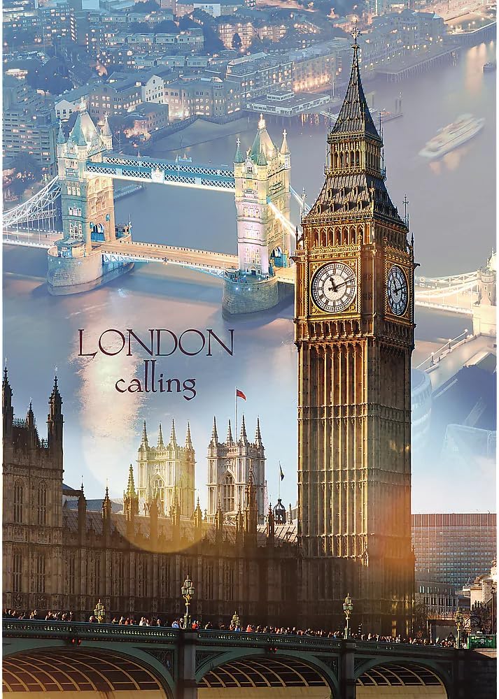 Trefl London at Dawn 1000 Piece Jigsaw Puzzle Red 27"x19" Print, DIY Puzzle, Creative Fun, Classic Jigsaw for Adults and Children from 14 Years Old
