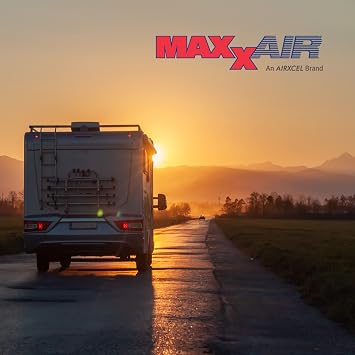 MAXXAIR Maxx I+ Vent Cover for RV Roof Vents - Sleek, Updated Design, Easy Installation, Zero-Leak Protection, Compatible with Many Popular Roof Vents, Black (00-933052)