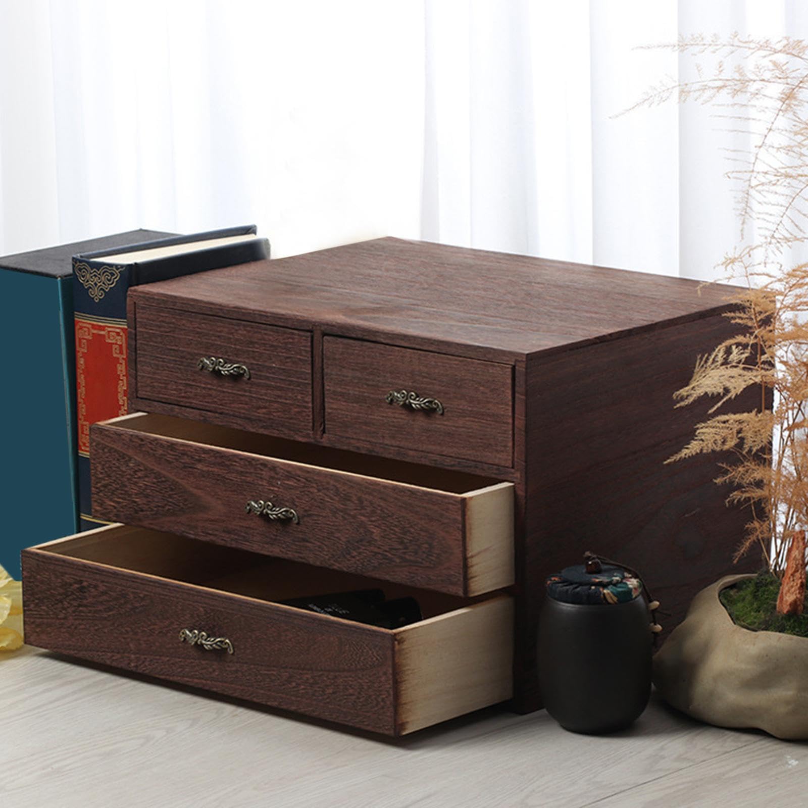 Elegante cassetto organizer in legno per scrivania da ufficio gioielli e piccoli oggetti – soluzione di archiviazione di alta qualità per gioielli e accessori.