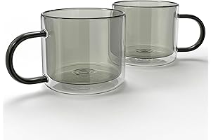 elle decor Double Wall Glass Tea Cups Set of 2