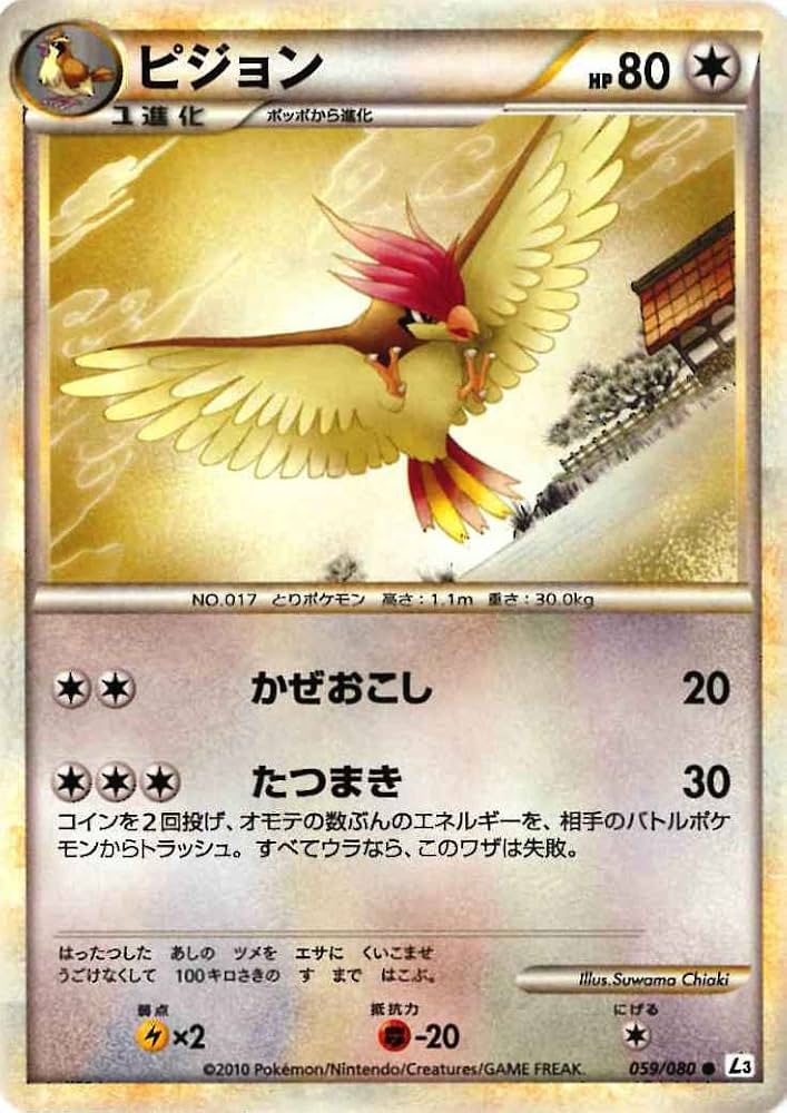 Amazon.co.jp: 【シングルカード】ピジョン 059/080 L3 (ポケモン