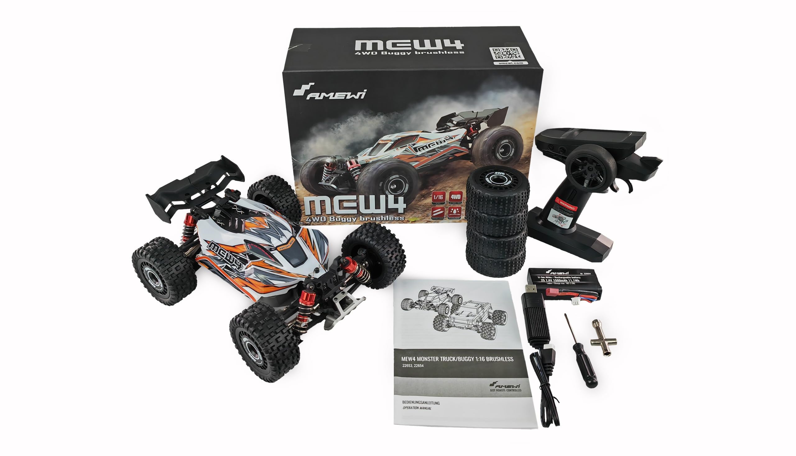 Amewi MEW4 Buggy brushless 4WD 1:16 RTR RC télécommandée