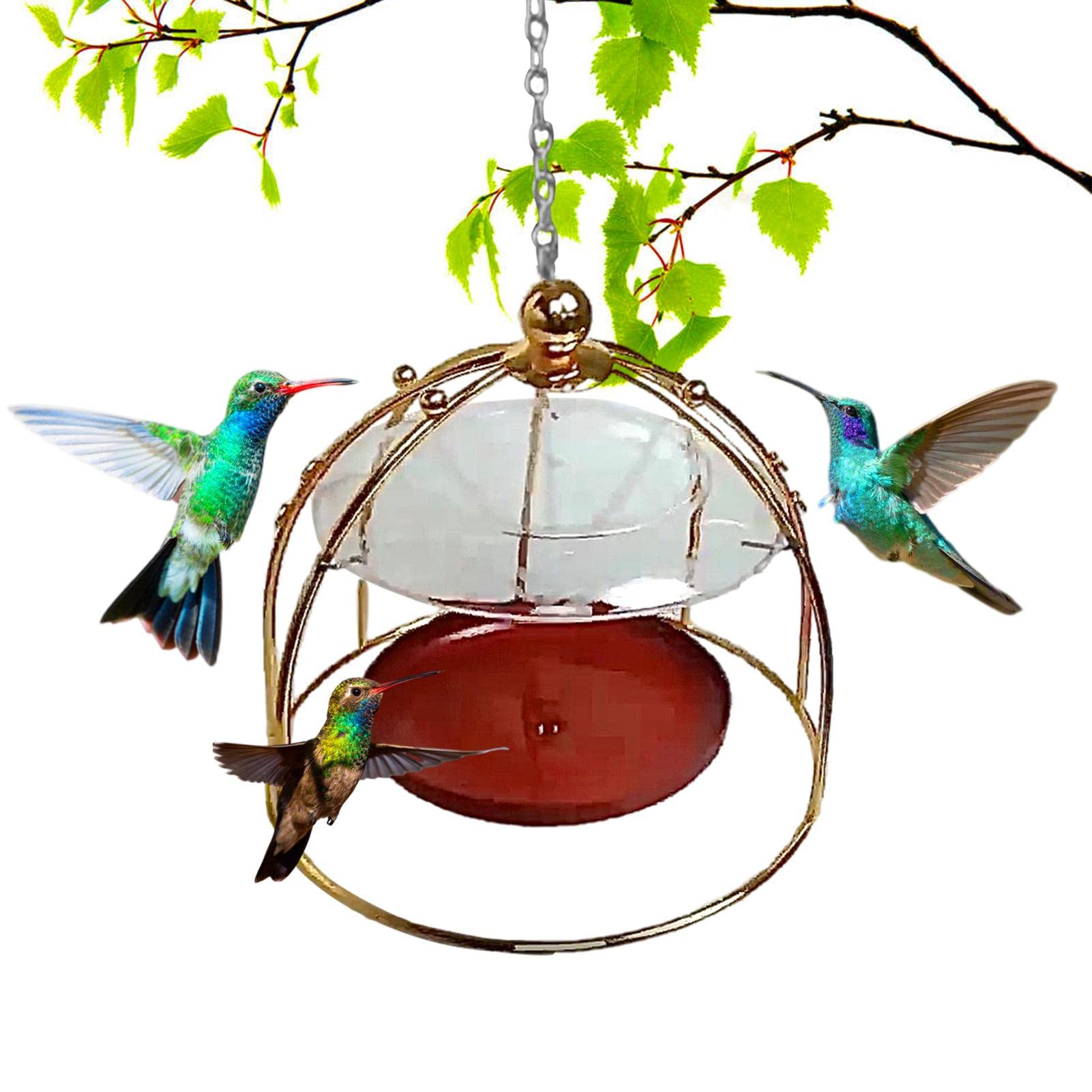 Confezione da 4 mangiatoie per uccelli sospese in metallo con supporto per palline di grasso per uccelli, per interni ed esterni, nere, diametro 7 cm, con 4 ganci a forma di S