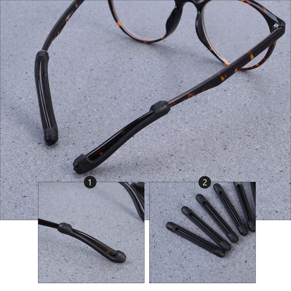 EXCEART 10 Pares Gafas De Silicona Antideslizante Anteojos Oreja Calcetines Fundas De Silicón Para Patillas De Anteojos Empuñaduras De Oreja De Anteojos Oído Gel De Sílice Herramienta