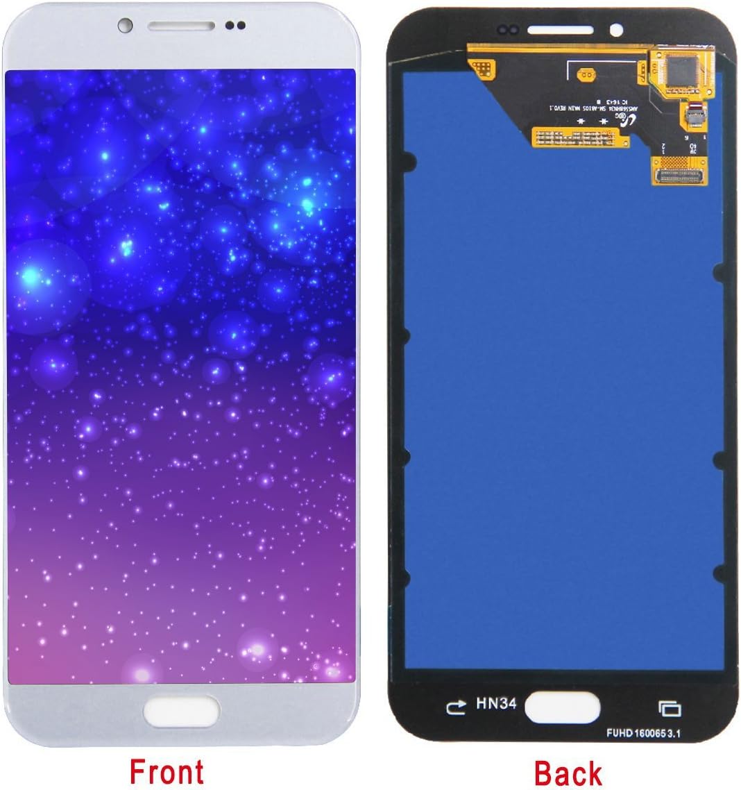 LCD Display Screen Touch Screen Digitizer Assembly Replacement for Samsung Galaxy A8/A8000 (White)