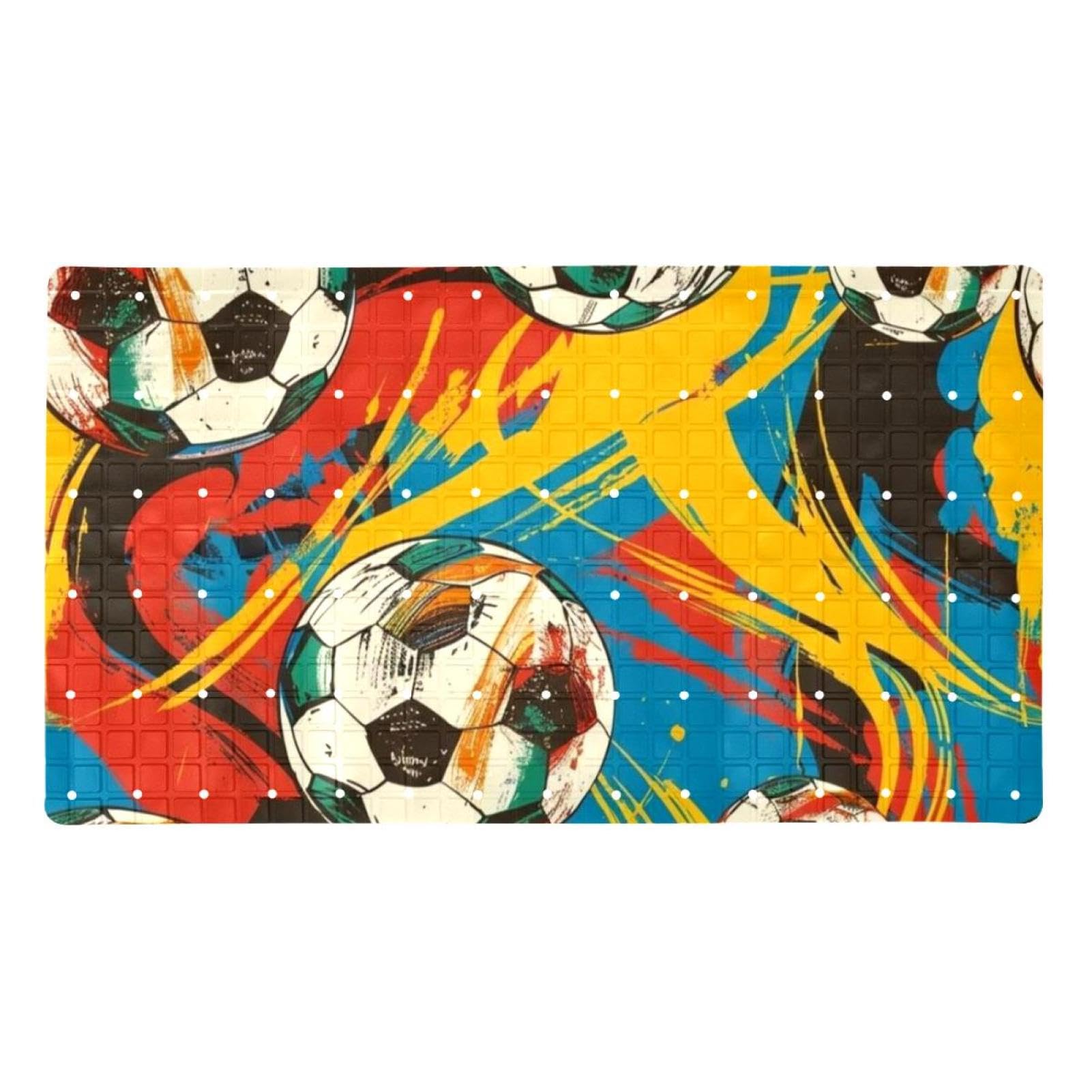 Tapis de bain football doux et sécurisé pour le bonheur de votre famille