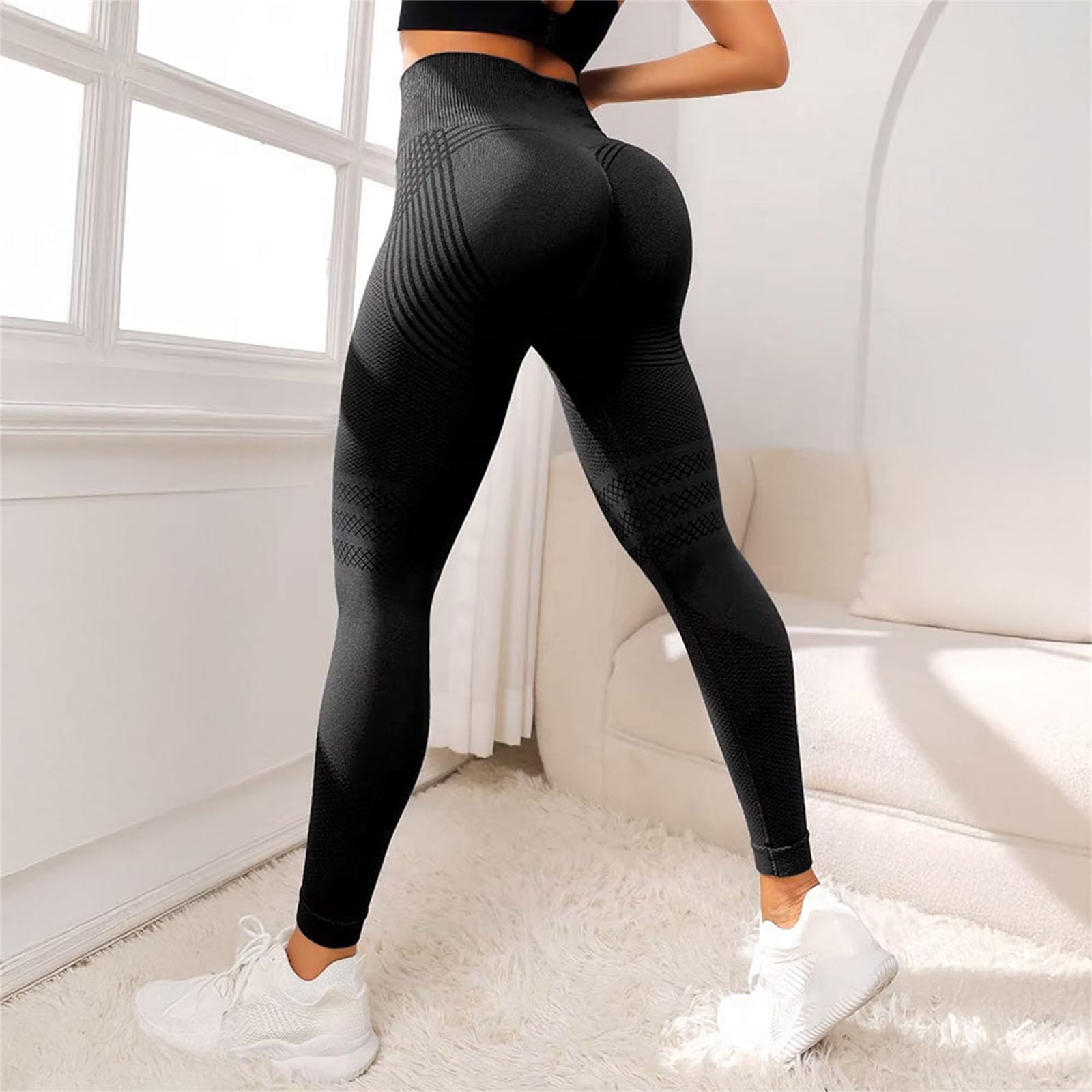 MEIION Leggings 3D Solenao Leggings Sportivi Push up Donna, Pantaloni Yoga a Vita Alta, anticellulite per Allenamento e Tempo Libero