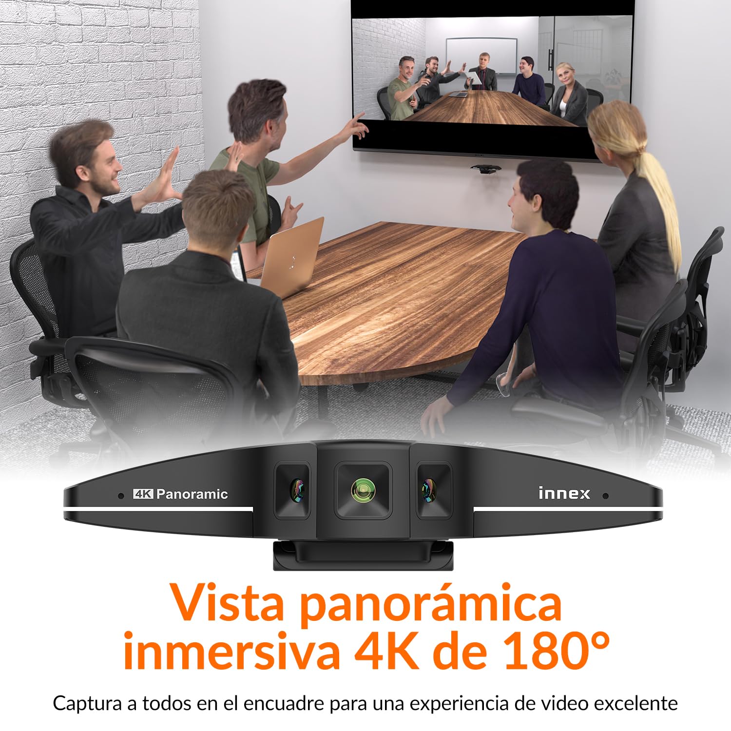 Innex C831 Cámara Web 4K Panorámica 180° con Seguimiento Facial IA