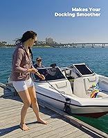 Vista 8 de KEMIMOTO Guardabarros de lancha para lancha de 15 a 35 pies, paquete de 4 defensas inflables para lancha con 4 cuerdas, parachoques de barco