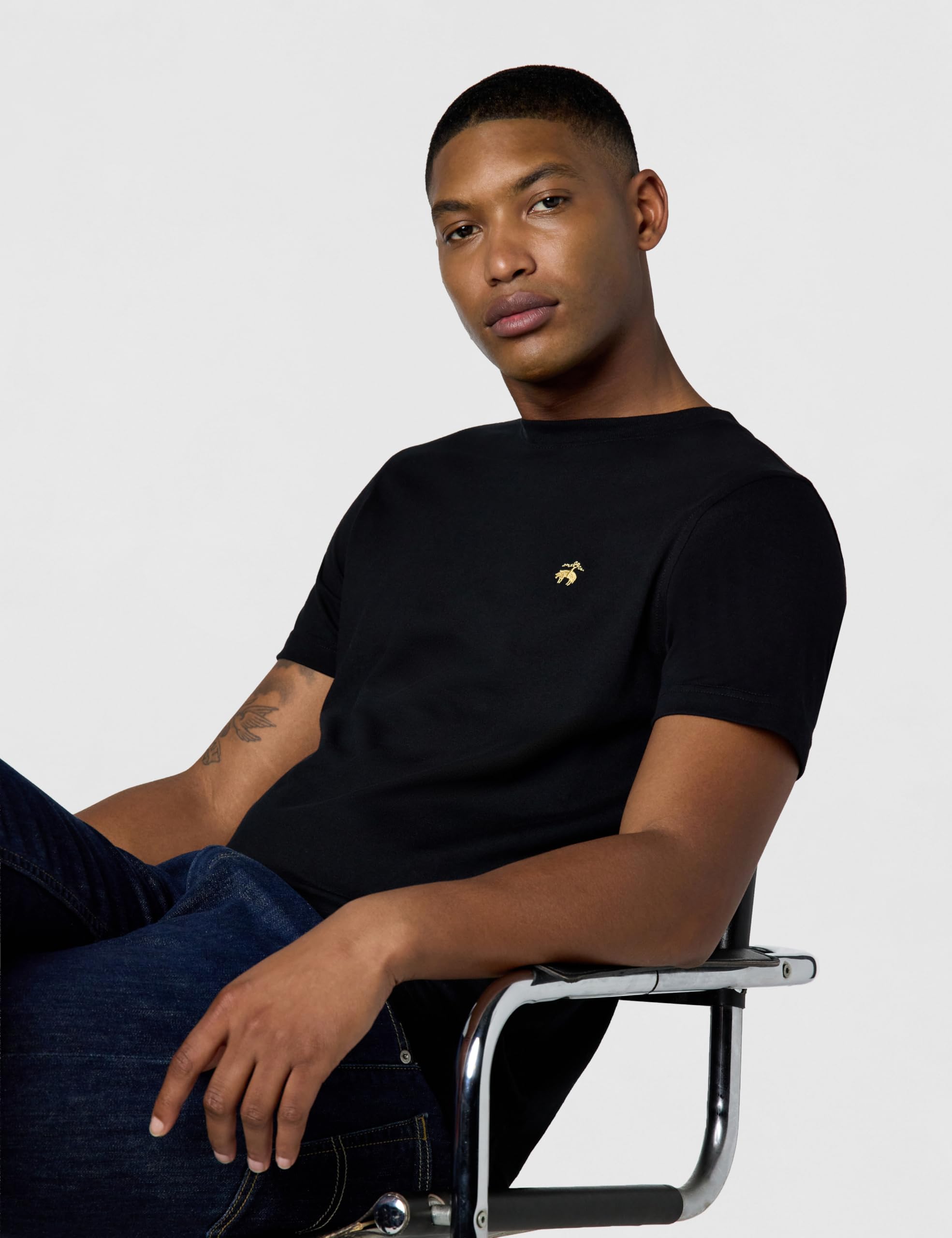 Brooks Brothers Camiseta de Algodón Supima de Manga Corta con Cuello Redondo Camiseta Hombre (Pack de 1)