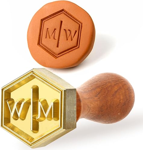 PrudoPex Sello de cerámica personalizado para arcilla, sello de arcilla personalizado, sello de cerámica inicial, sello de jabón personalizado en