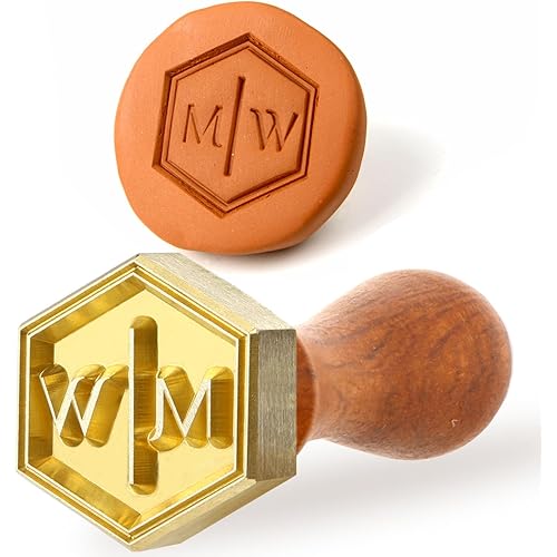 PrudoPex Custom Pottery Stamp for Clay, Personlized Clay Stamp Initial Ceramic Stamp, Not for Soap, Personalized Signature Brass Stamp for Pottery