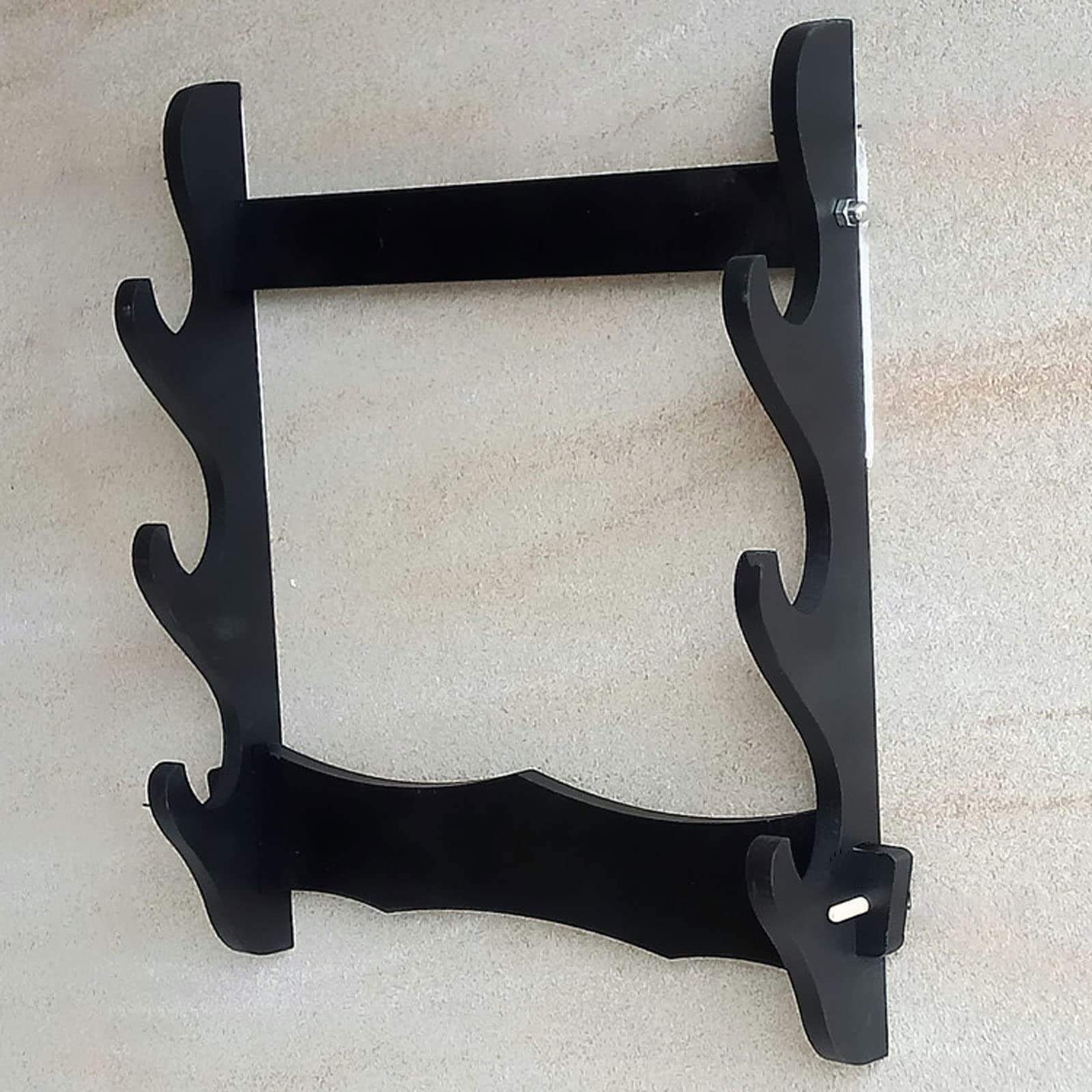 CVJdfhRE sword stand， Wall Mount Samurai Sword Display Stand for Katana Wakizashi and Standard Swords Wall- 3 layers of MDF(3 layers of MDF)
