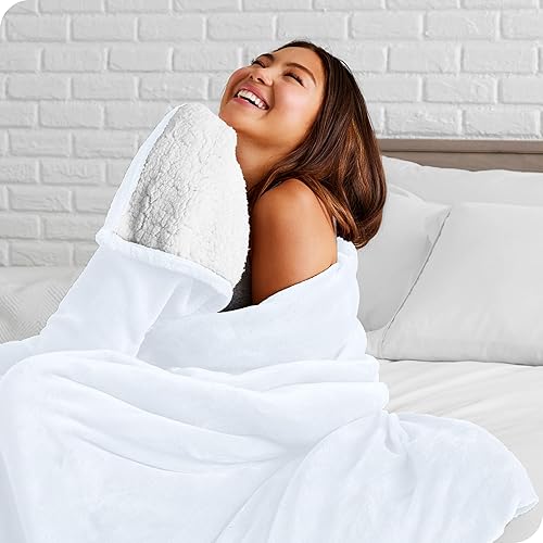 Miniatura 2 de Bare Home Manta de forro polar Sherpa - Manta matrimonialQueen - Manta para cama, sofá, camping y viajes - Cálida y ligera - Manta de felpa