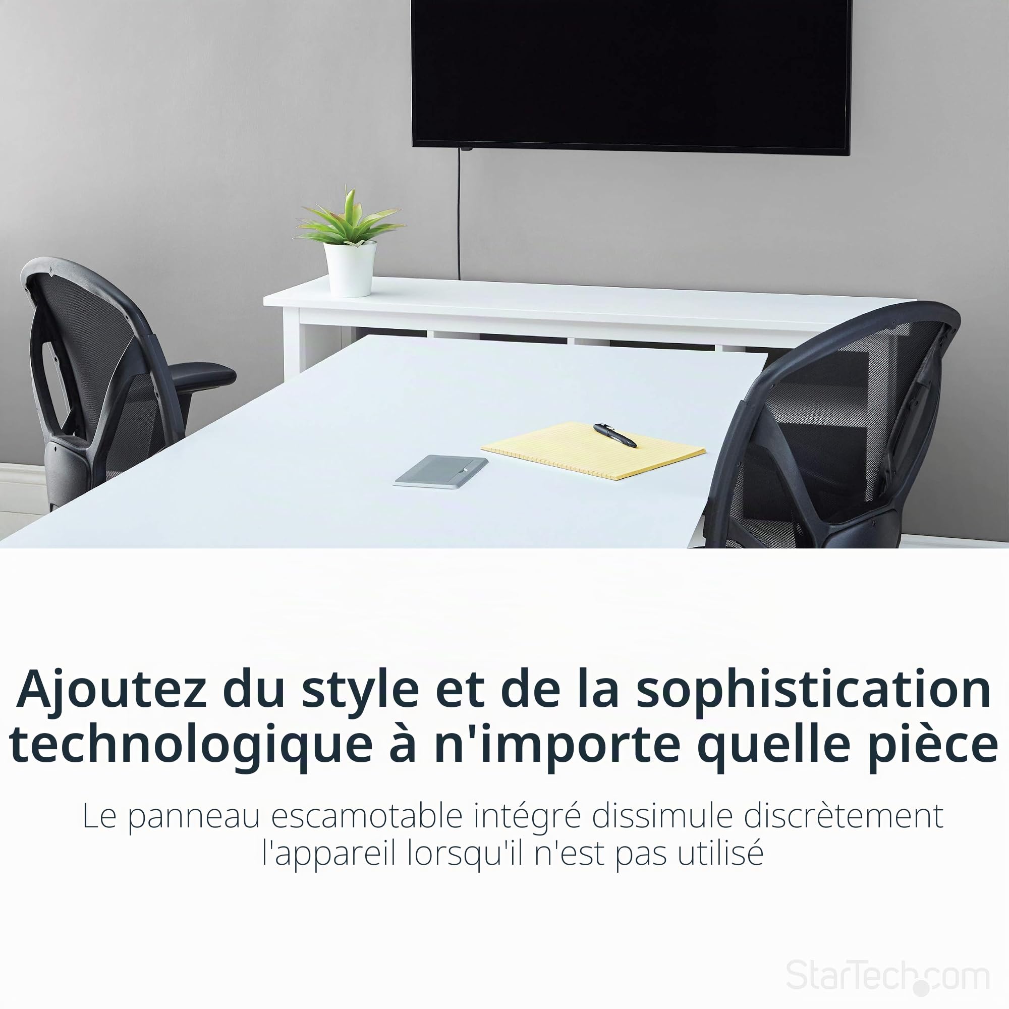 StarTech.com Boîtier de connexion pour table de réunion avec entrées DisplayPort, HDMI et VGA (BOX4HDECP2)