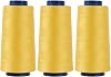 Larger Serger Thread Cones 3 Rolls, 3000 Yards Each Roll Diameter 2.13 Height 4.37 Polyester Pagoda Yarns Sewing Thread Spools 40S/2 for Overlock Quilting