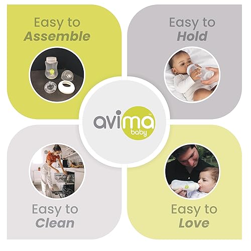 Miniatura 6 de Avima Pezones anticólicos para biberones de cuello ancho, pezones de silicona como pechugas  recién nacido de 0 a 3 meses o más, flujo lento, nivel