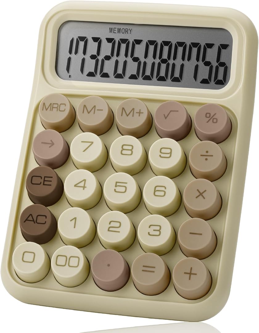 Mr Pen Mechanical Switch Calculator 12 Digit Large Lcd Display ...