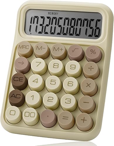 Miniatura 13 de Mr. Pen - Calculadora de interruptor mecánico, 12 dígitos, pantalla LCD grande, botones grandes de calculadora púrpura Púrpura,Azul,Cítricos