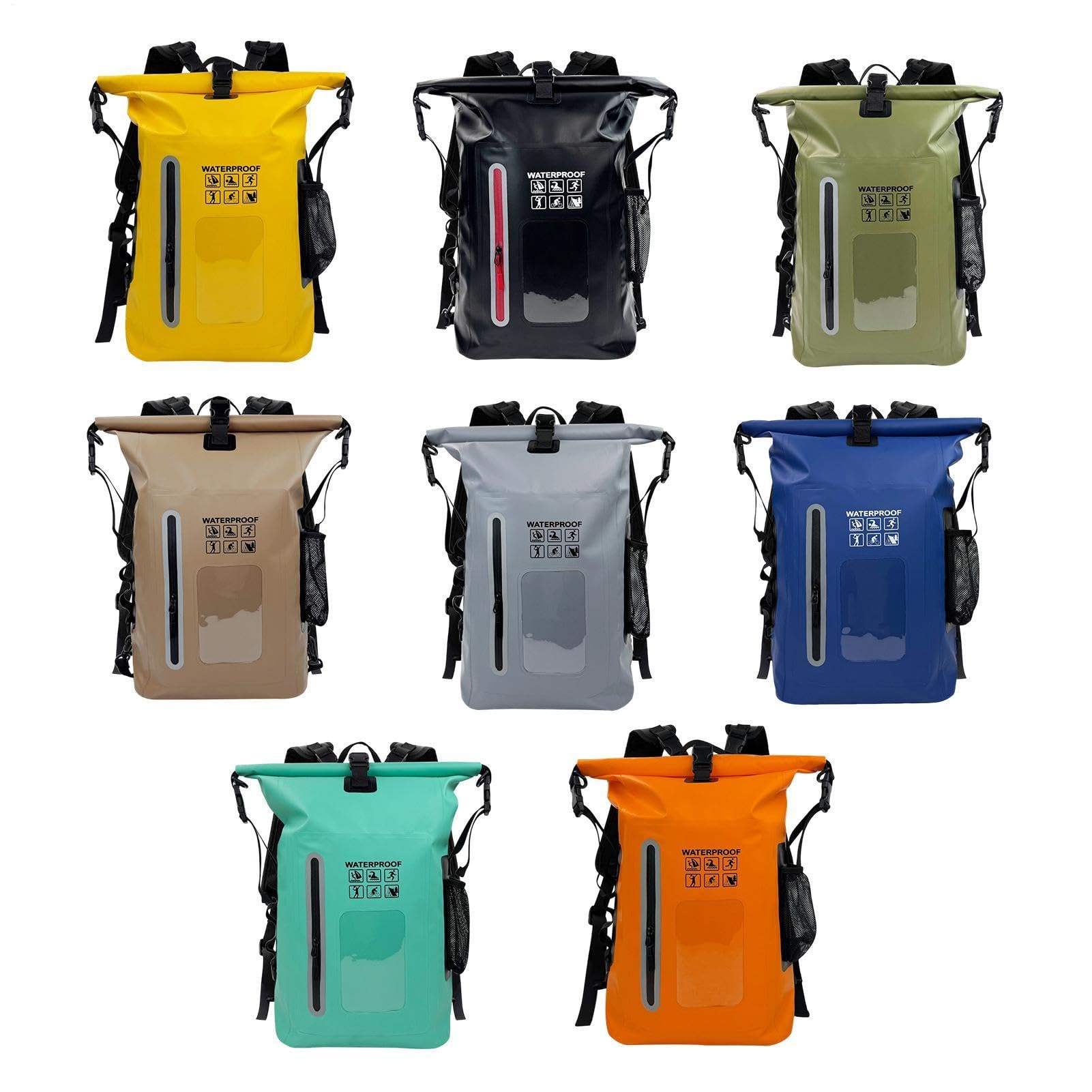 Mochila Saco Seco Impermeable Gran Capacidad Cierre Enrollable Ligera De