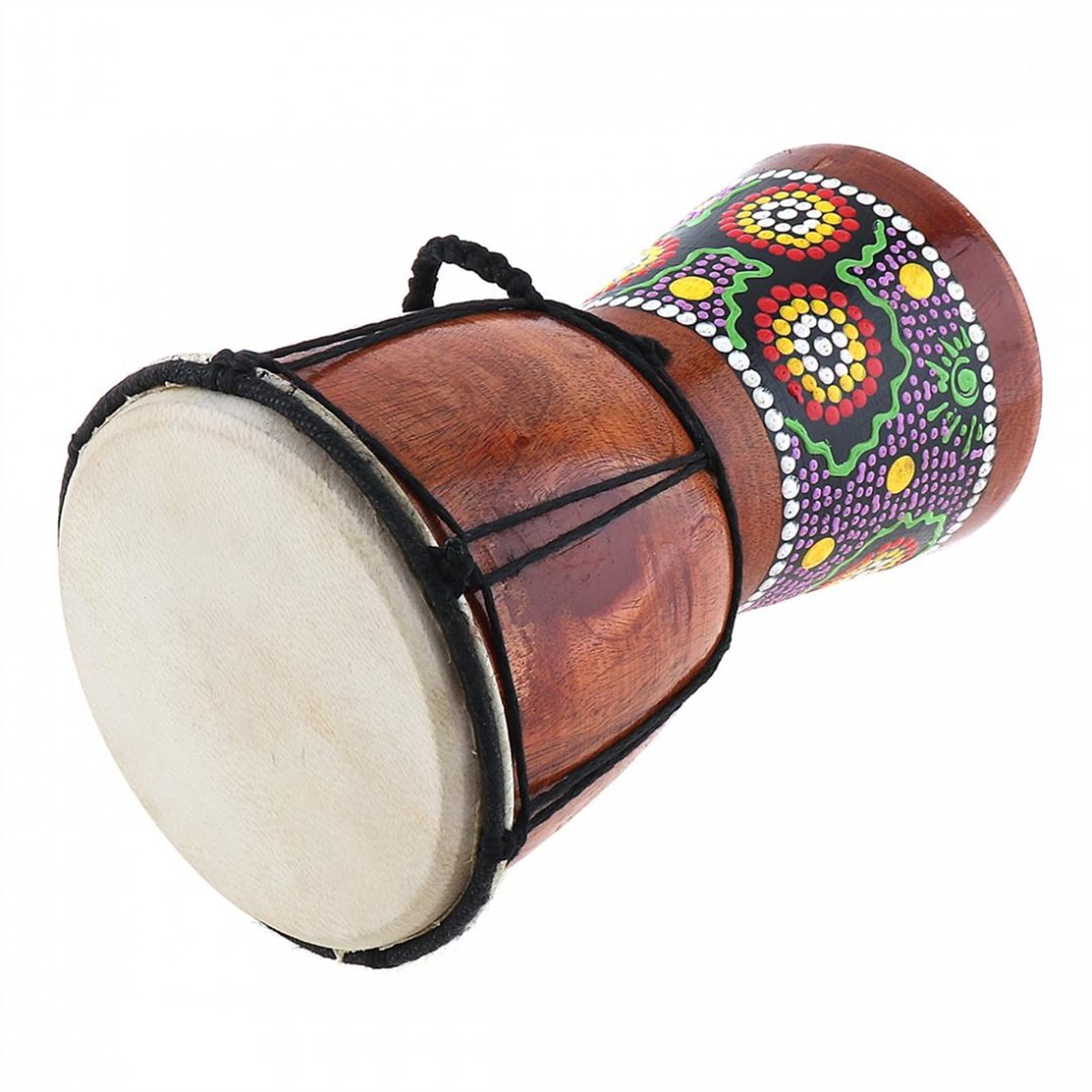 FLFL Djembe Tambor 4 Pulgadas De 6 Pulgadas Profesional Tradicional Africano Djembe Tambor De Madera Cabra Piel De Madera Buen Sonido Instrumento Musical (Color : 4 Inch)