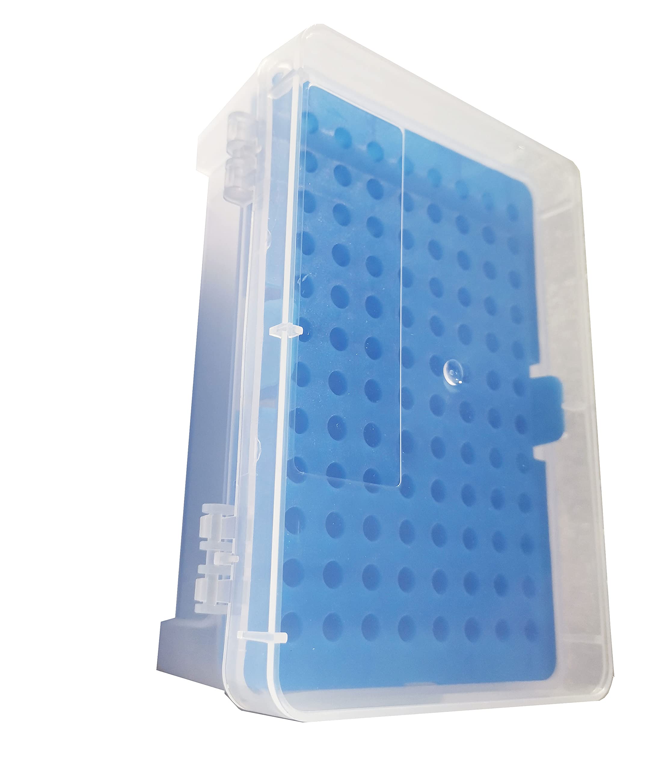 ZHIBANG Caja vacía de la punta del pipeta del polipropileno de 10ul, caja de 96 posiciones de las puntas de la pipeta, azul