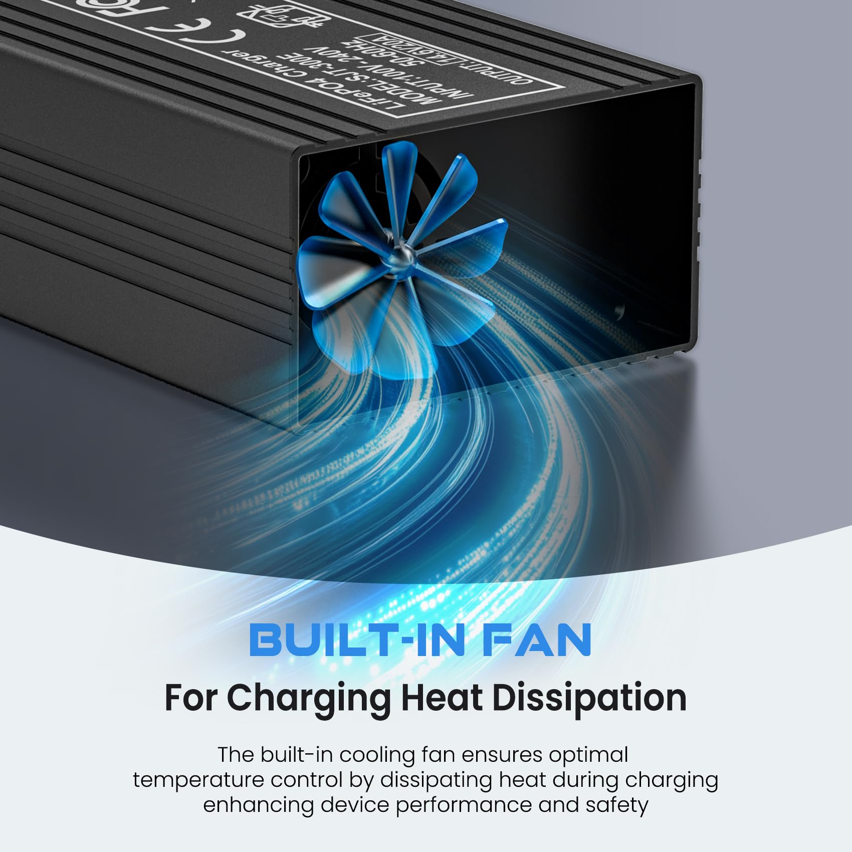 Caricabatteria al litio da 12 V 20 A 14,6 V LiFePO4 Caricabatterie con connettore rapido Smart automatico e manutenzione per batteria ricaricabile a ciclo profondo Barca RV