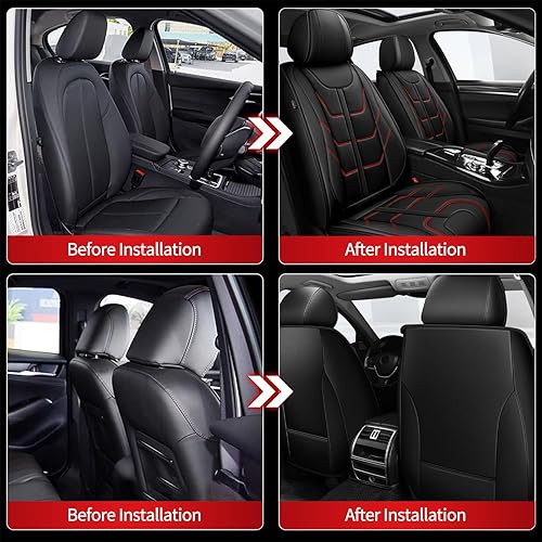 Miniatura 6 de TTX - Fundas de asiento de automóvil con 2 asientos delanteros para Hyundai Sonata 2007-2023, fundas de asiento de cuero impermeables, protectores