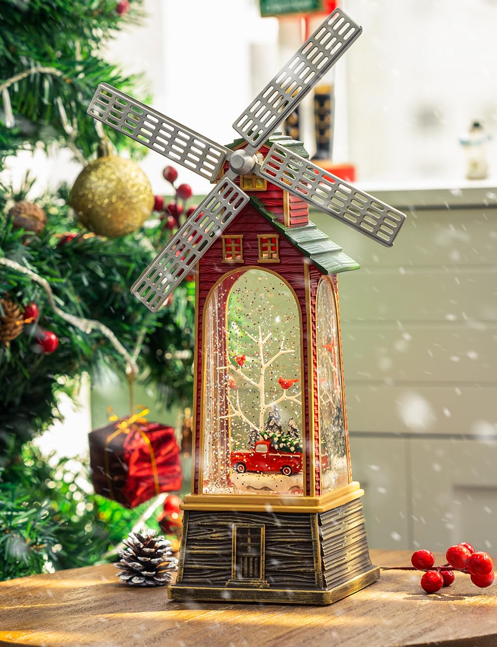 クリスマス スノーイングランプボール(風車) クリスマス スノーイング