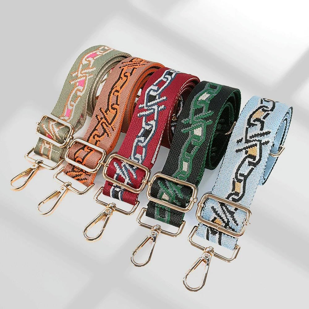 2 Pièces Bandoulière de Rechange Réglable, Bandoulière avec Métal Mousquetons, Sangle de Sac à