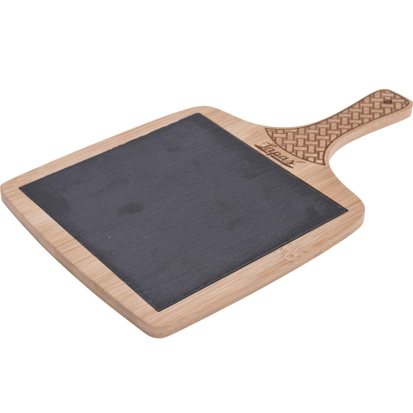 EH Excellent Houseware Serving tray, 35 x 20 cm, bamboo, slate