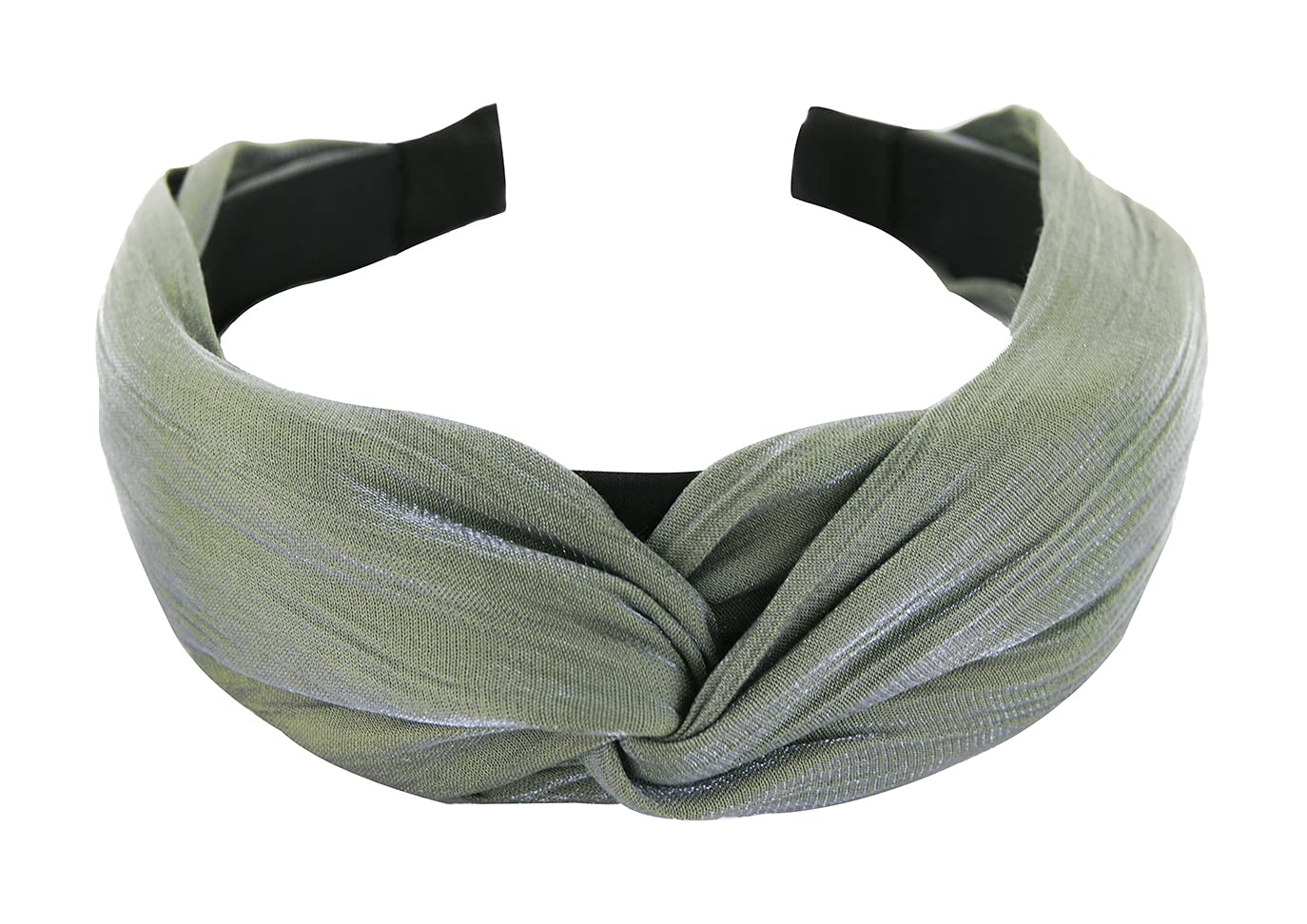 axy Headband with Refined Knot and Light Shine - Beautiful Headband Hair Accessories Hair Band HRD2 (Grey Green)