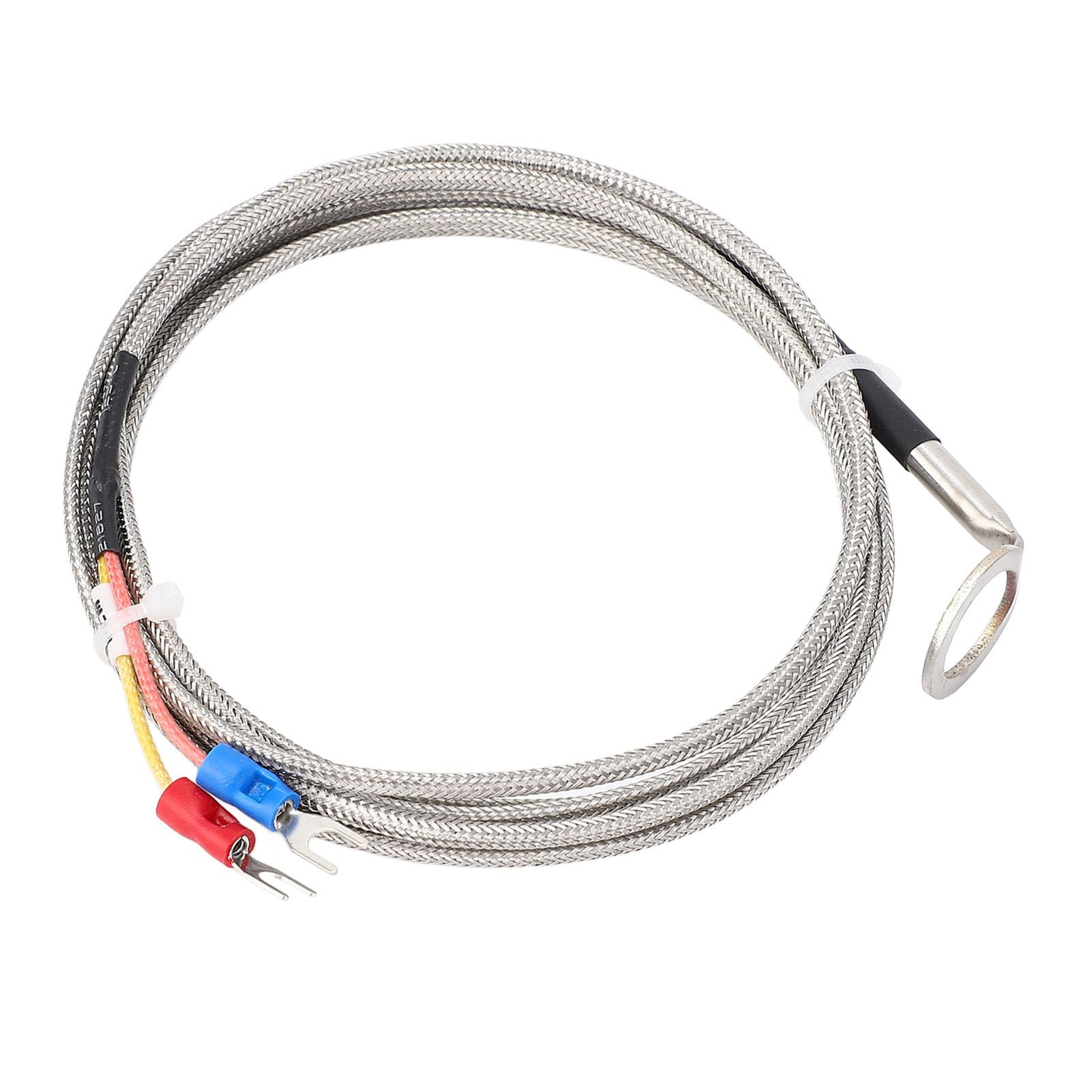 K Type Temperature Sensor Thermocouple Stainless Steel for Automotive Engine CHT Measurement with 14mm ID Washer (#2)