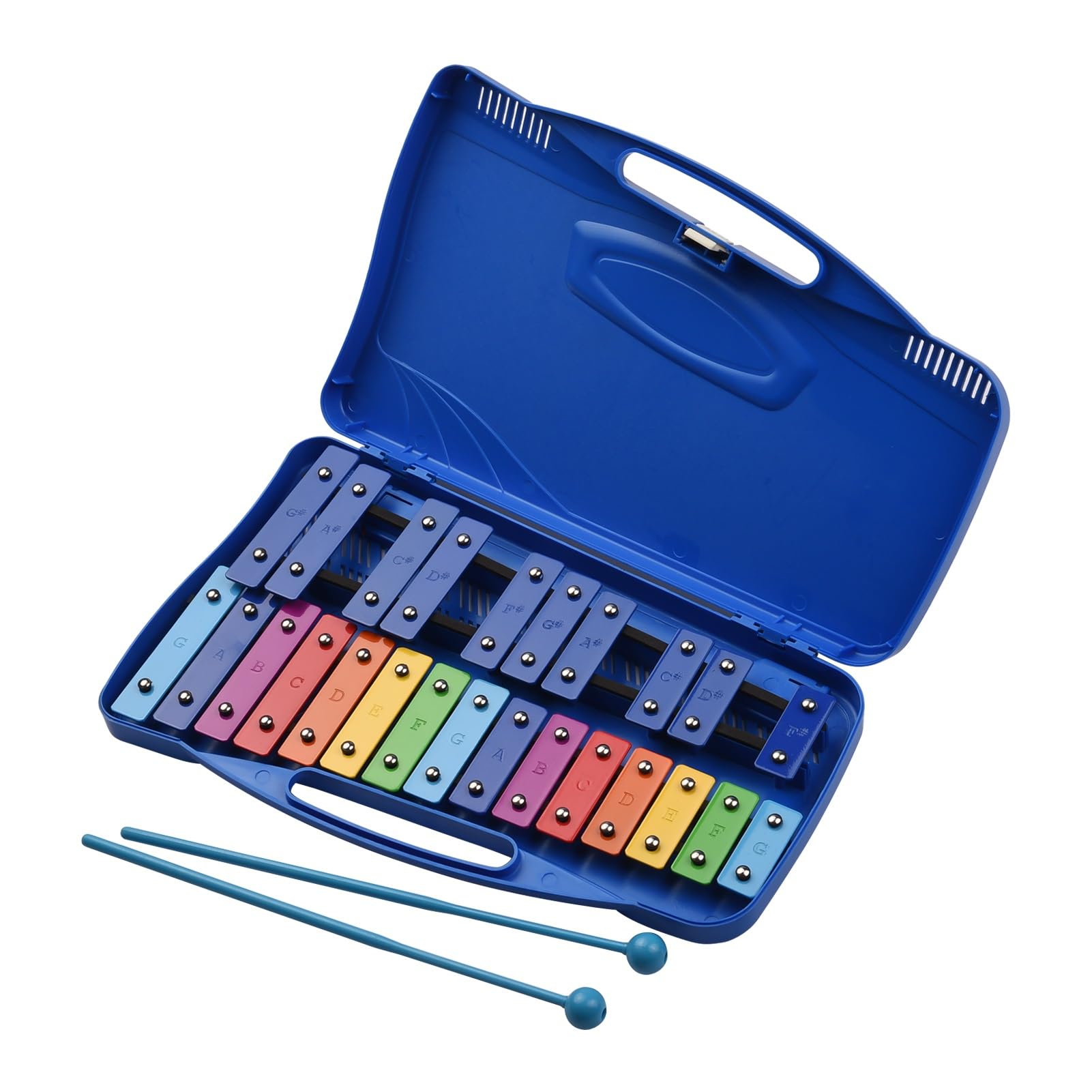 BABYCE Profesional Glockenspiel Xilófono Glockenspiel De 25 Notas, Instrumento De Enseñanza Educativo Musical, Percusión De Xilófono, Ritmo (Color : Blue)