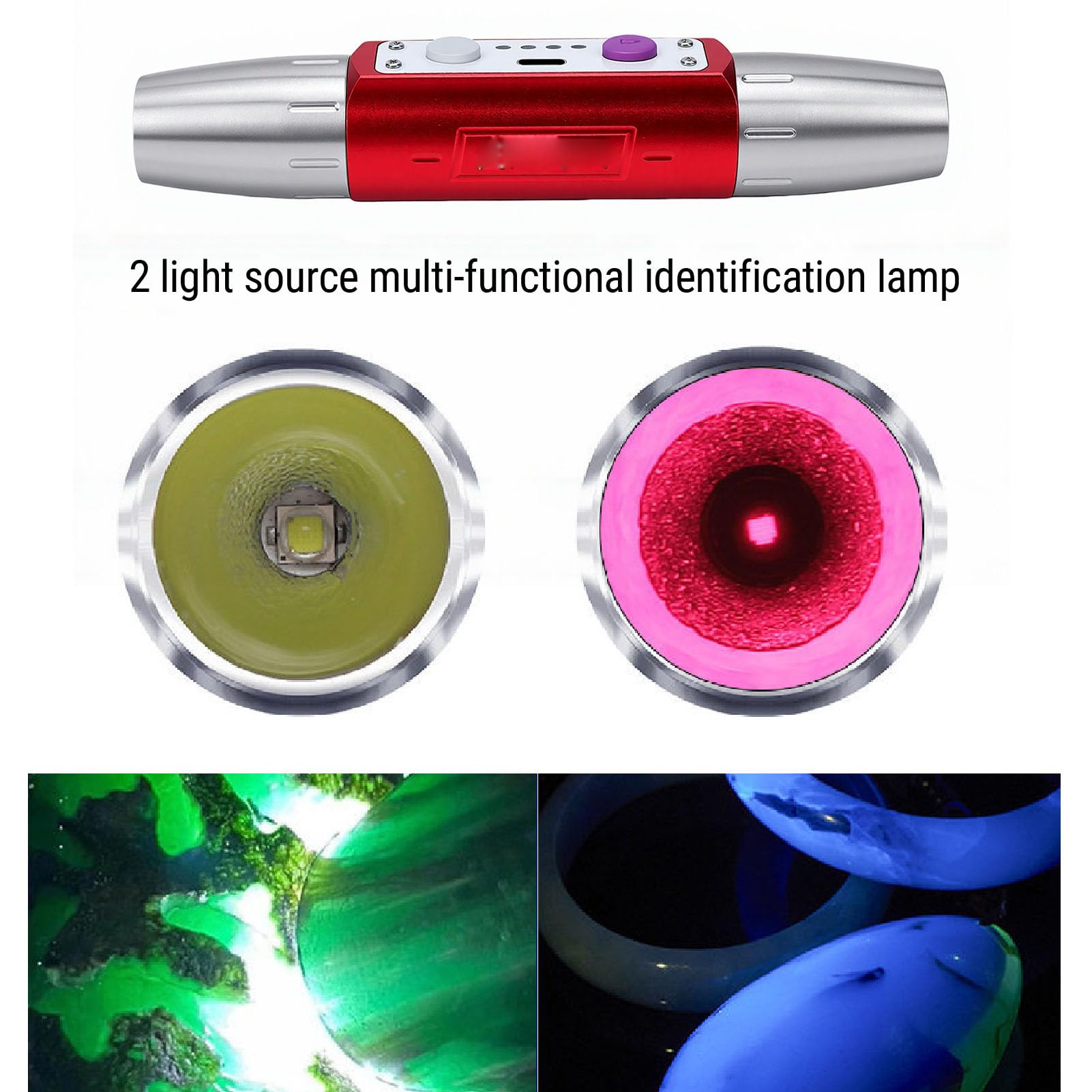 Torcia per identificazione gioielli filtro al quarzo banda 365nm tipo C