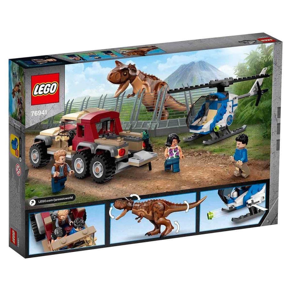 LEGO Jurassic World 76941 Pościg za karnotaurem; ciekawa zabawka dla kreatywnych dzieci (240 elementów)