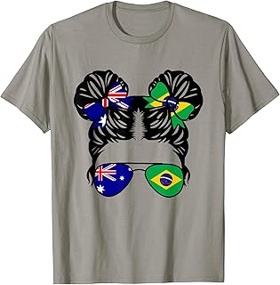 Half Australian Half Brazilian Girl Australia Kids Heritage T-Shirt