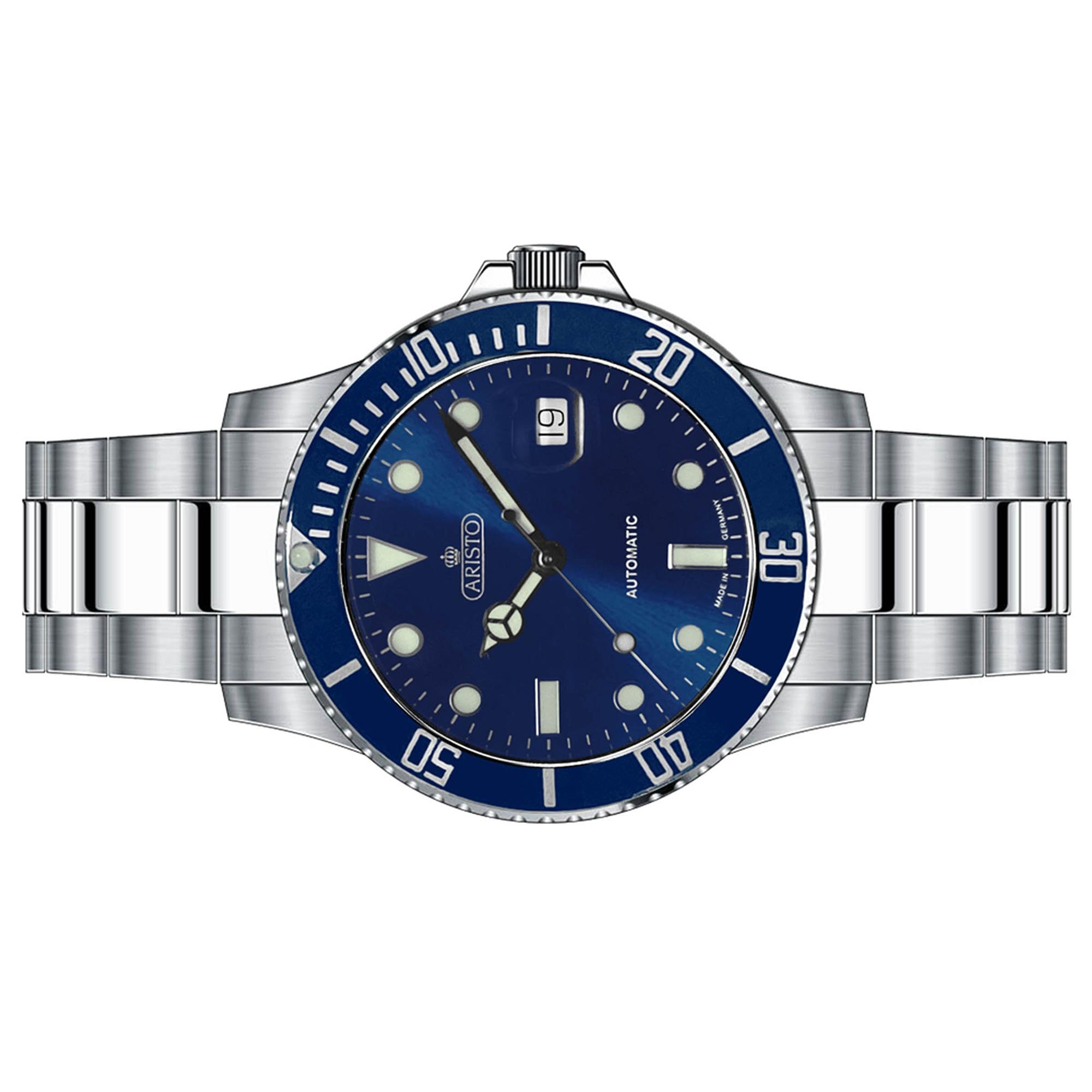 Aristo Męski zegarek na rękę zegarek do nurkowania Aquaristo Automatic 4H98294 Diver