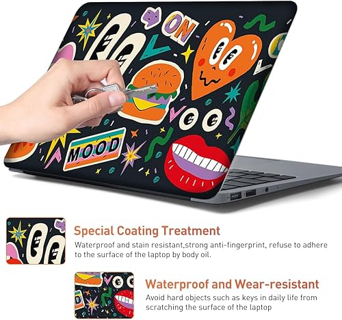 Miniatura 23 de Adhesivo para laptop de 12.1-15.6 pulgadas, calcomanía reutilizable universal de vinilo para laptop, protector de arte impermeable en color panal